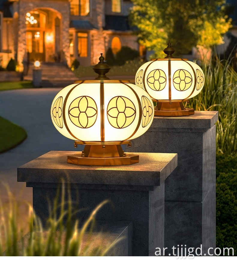 Pillar Top Solar Lamps